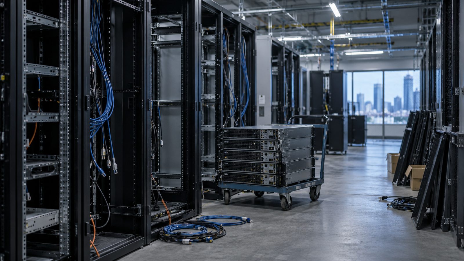 Server room part-way through decommissioning