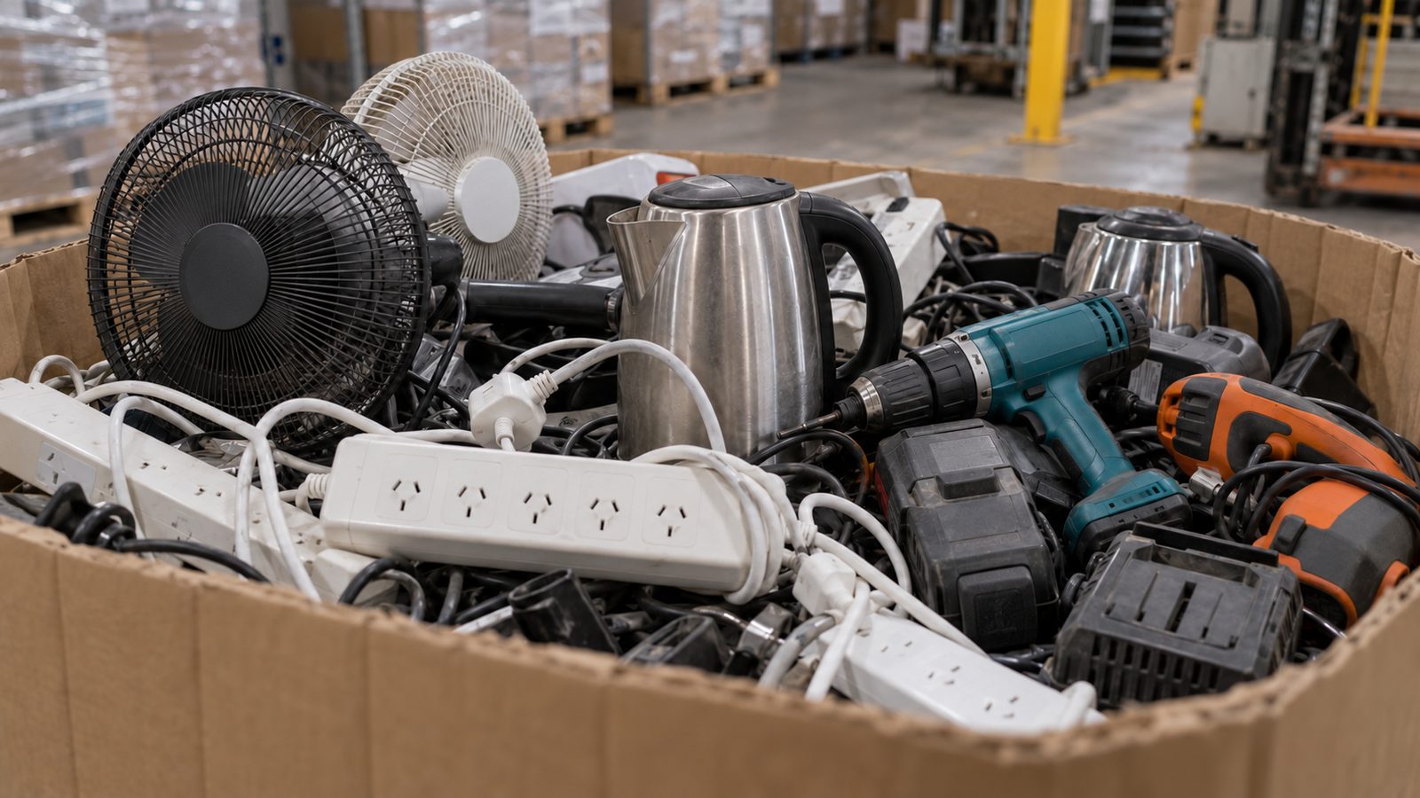 Mixed business electrical equipment collected for recycling