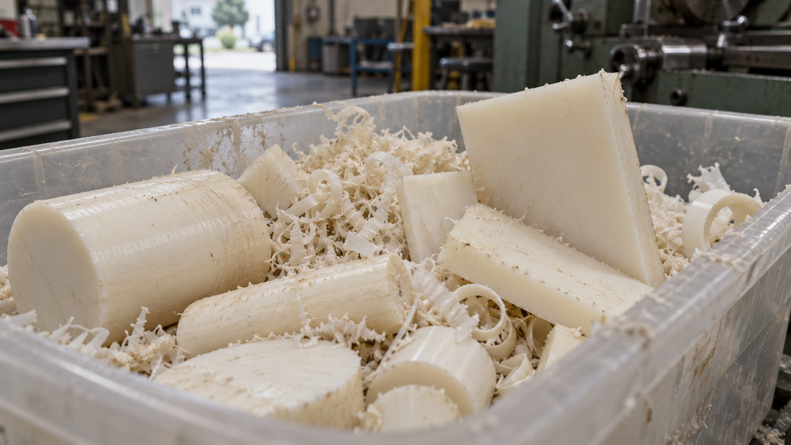 Nylon and polycarbonate offcuts